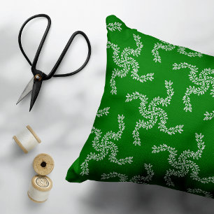 Coussins Décoratifs Couronne de Noël verte, décoration de Noël