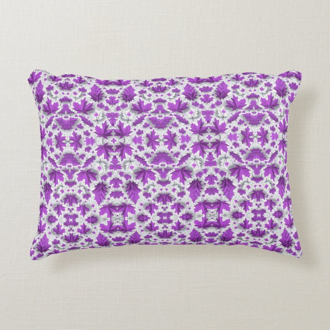 Coussins Décoratifs Couverture de feuilles d'érable violettes (Devant)
