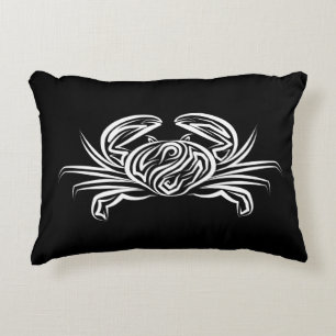 Coussins Décoratifs Crabe tribal noir et blanc