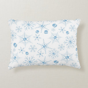 Coussins Décoratifs Crâne effrayant Creepmas Flammes de neige de Noël
