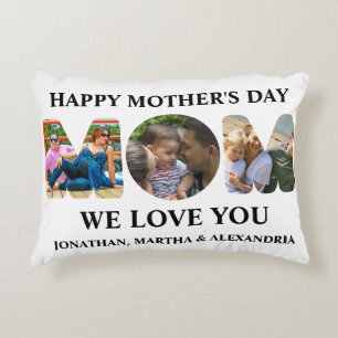 Coussins Décoratifs Créez votre propre collage photo 3 Happy Mothers d