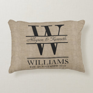 Coussins Décoratifs Créez votre propre monogramme d'anniversaire de