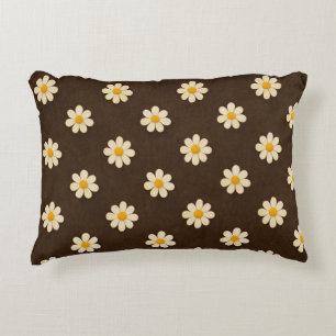 Coussins Décoratifs Crème et jaune floral