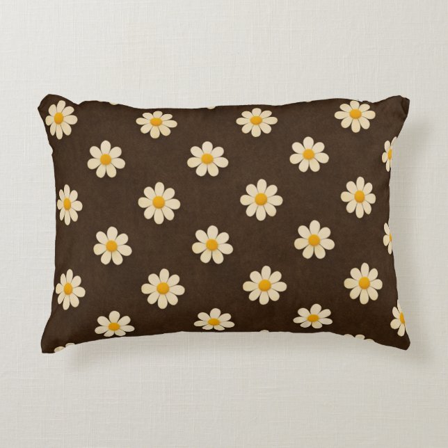 Coussins Décoratifs Crème et jaune floral (Devant)