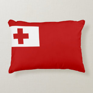 Coussins Décoratifs Croix-Rouge de drapeau d'île du Tonga