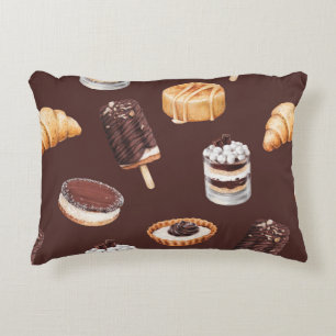 Coussins Décoratifs croquis culinaire délicieux et beaux desserts et p