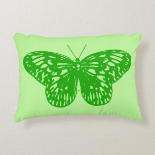 Coussins Décoratifs Croquis papillon, vert citron