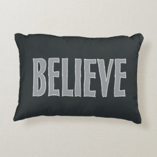 Coussins Décoratifs Croyance Citation Inspirante Noir Gris