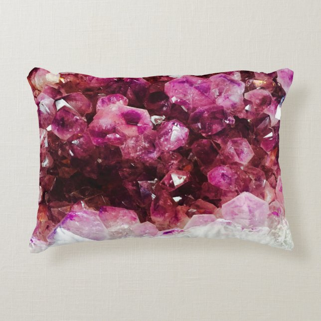 Coussins Décoratifs Cryaméthyste minéral pourpre (Devant)