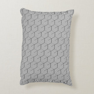Coussins Décoratifs Cube de géométrie simple de ligne de motif noir