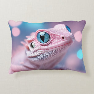 Coussins Décoratifs Cuisine Petit Lézard Rose aux Grands Yeux Bleus