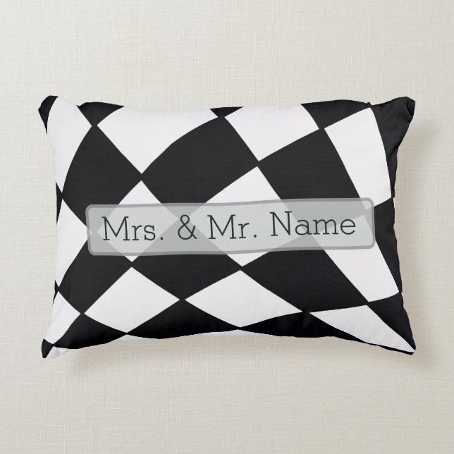 Coussins Décoratifs Curved Grid | Modern  (Devant)