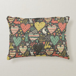 Coussins Décoratifs Cute amour lapins motif avec le coeur