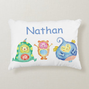 Coussins Décoratifs Cute aquarelle Petits monstres Personnalisés