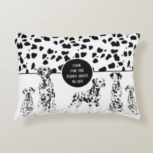 Coussins Décoratifs Cute Dalmatienne, en noir et blanc, des endroits h