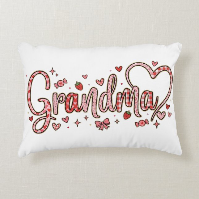 Coussins Décoratifs Cute Grandma Accent Pillow (Devant)