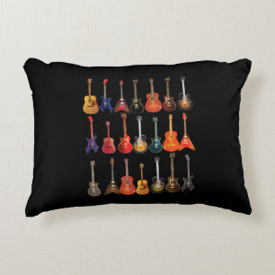 Coussins Décoratifs Cute Guitar Rock and Roll Musical Instruments