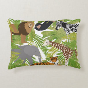 Coussins Décoratifs Cute Jungle Animaux Safari Garçon   Fille