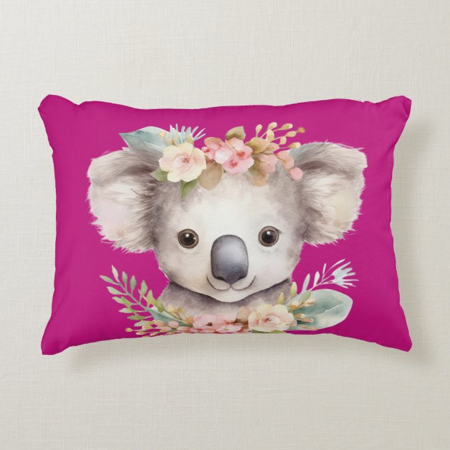 Coussins Décoratifs Cute Koala Hot Pink (Devant)