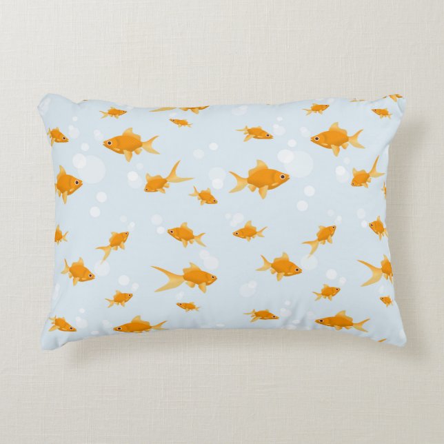 Coussins Décoratifs Cute poisson d'or nager dans l'eau (Devant)