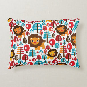 Coussins Décoratifs cute retro Lion kids illustration