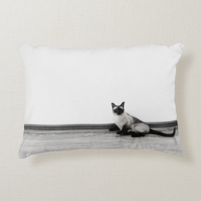 Coussins Décoratifs CUTE Siamese photo de chat (Devant)