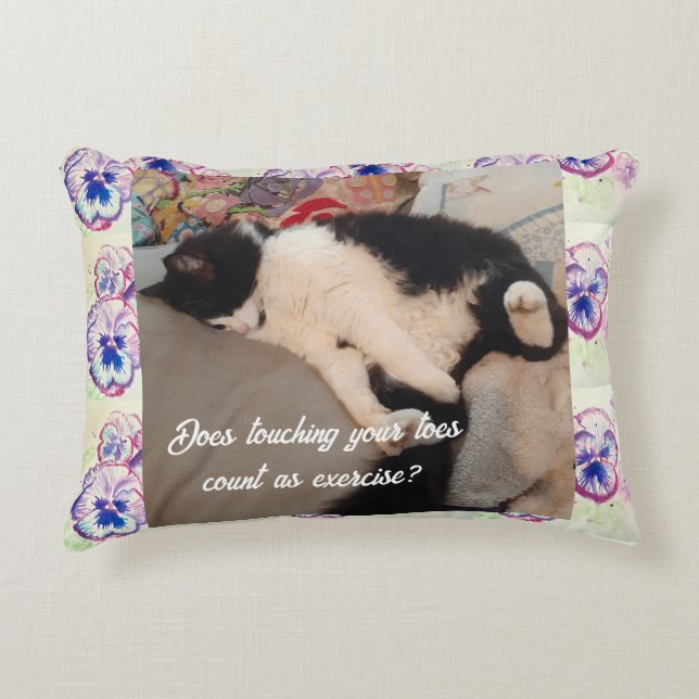 Coussins Décoratifs Cute Tuxedo Chat Anniversaire Fête Enfants Invitat (Devant)