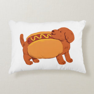 Coussins Décoratifs Dachshund chien en costume hot dog