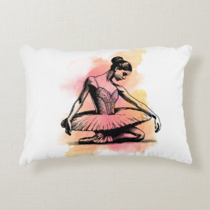 Coussins Décoratifs Danseuse de ballet dansant en couleur