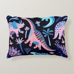 Coussins Décoratifs De mignons dinosaures caricaturaux motif sans cout