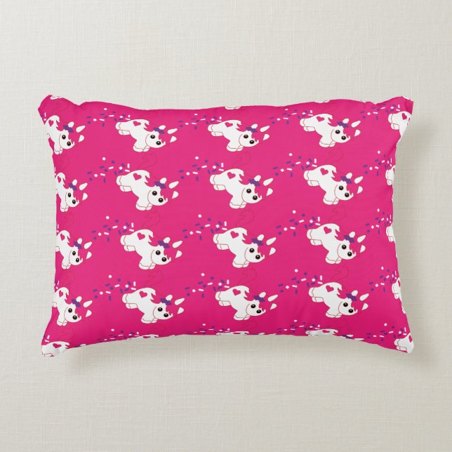 Coussins Décoratifs Décor de licorne de nurserie mignon   (Devant)