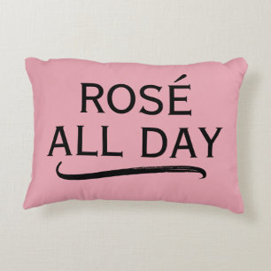 Coussins Décoratifs Décor tendance rose toute la journée noir et rose