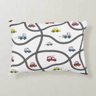 Coussins Décoratifs Décoration de chambre de garçon avec voitures et r
