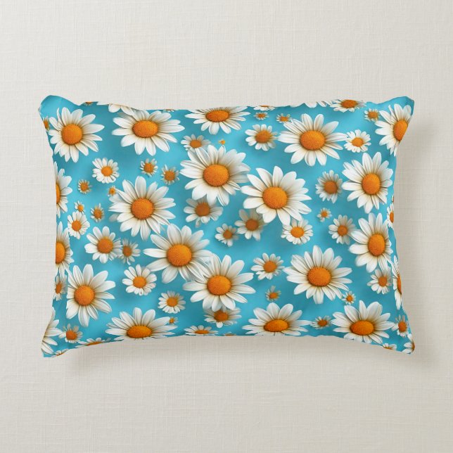 Coussins Décoratifs Décoration de maison à fleurs minimalistes blanche (Devant)