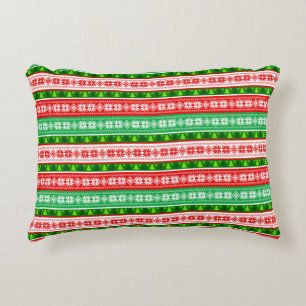 COUSSINS DÉCORATIFS DÉCORATIONS DE NOËL DESIGN ROUGE BLANC VERT