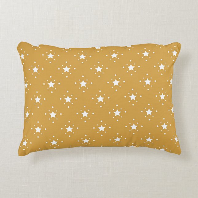 Coussins Décoratifs Decorative Stars on Gold Background (Devant)