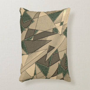 Coussins Décoratifs Découpe triangulaire beige sur "arrière - plan ver