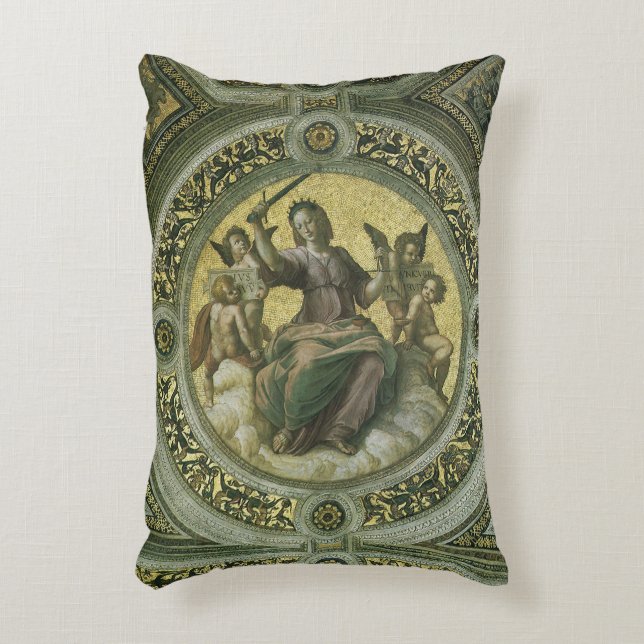 Coussins Décoratifs Déesse romaine de la justice avec des anges par Ra (Devant(Vertical))