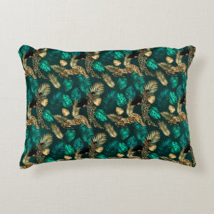 Coussins Décoratifs Design Leopard turquoise et Gold Series 7