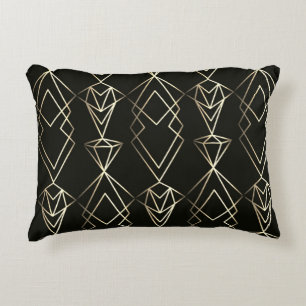 Coussins Décoratifs Design rétro classique en noir et or