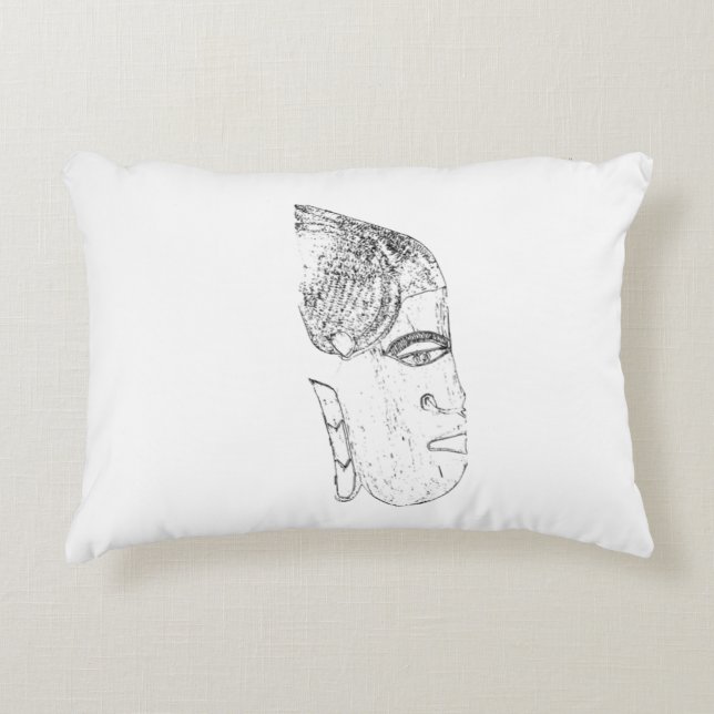 Coussins Décoratifs design tête femme africaine (Devant)