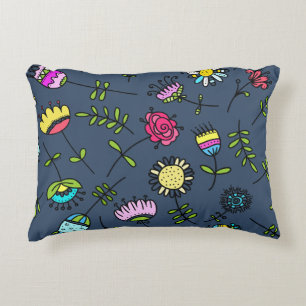Coussins Décoratifs Dessin artistique de motif floral fantaisiste