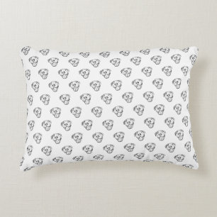 Coussins Décoratifs dessin pitbull simple amoureux des chiens noir bla