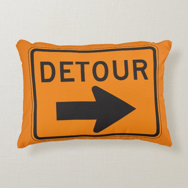 Coussins Décoratifs Detour Sign Cushion (Devant)