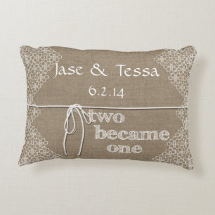 Coussins Décoratifs Deux sont devenus un Mariage