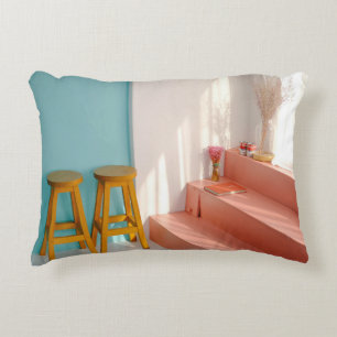 Coussins Décoratifs Deux tabourets de bar en bois jaune