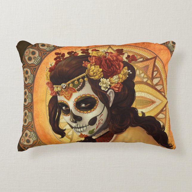 Coussins Décoratifs Dia De Los Muertos Throw Pillow (Devant)