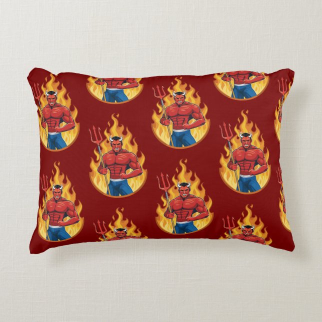 Coussins Décoratifs Diable avec trident (Devant)