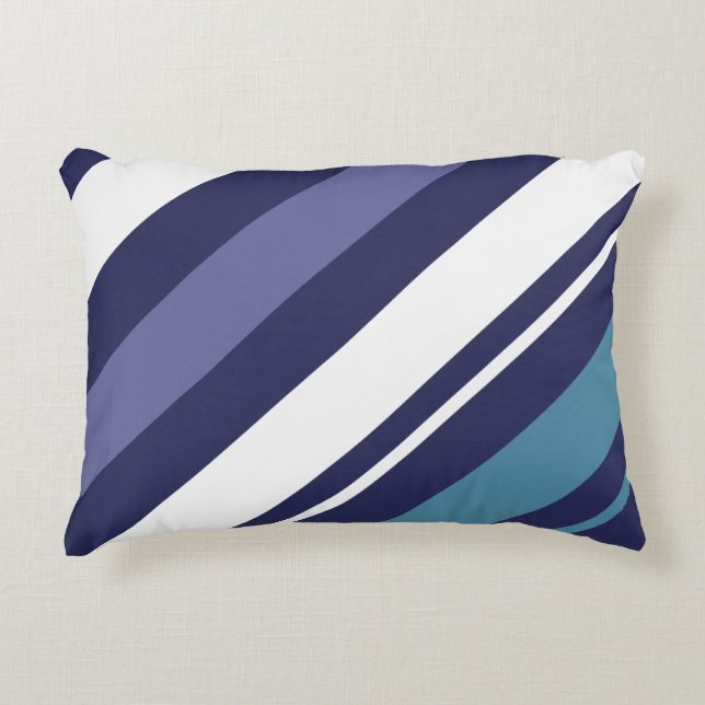 Coussins Décoratifs Diagonale en bande moderne (Devant)