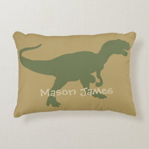 Coussins Décoratifs Dinosaure Oreiller Silhouette T-Rex Camo Dino
